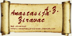 Anastasija Žiravac vizit kartica